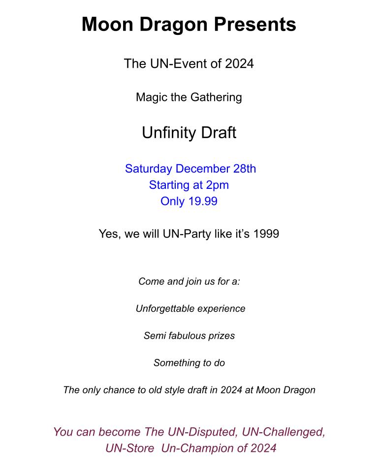 Magic the Gathering - Unfinity draft