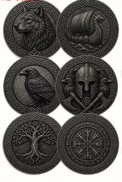 Altar Tile, Wooden Printed, Various Themes  Approx. 4"