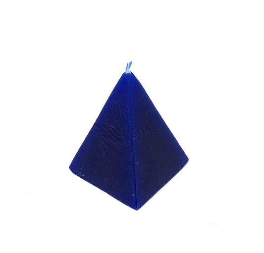 Candle, Pyramid Shaped Blue
