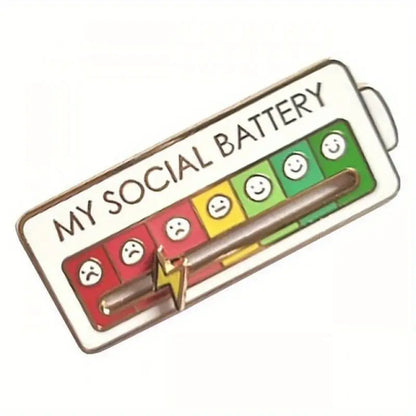 Enameled Pins - Social Battery