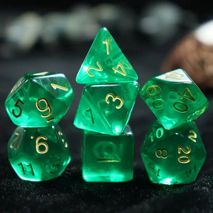 Dice Sets - Solid Colors - full set of 7 dice