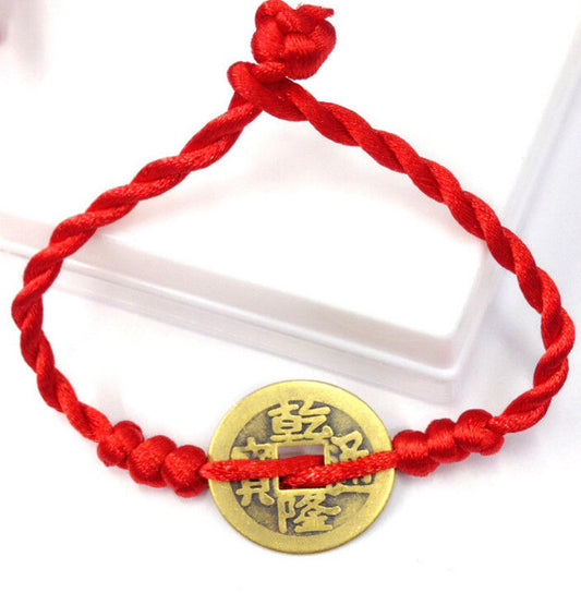 Feng Shui Red String Lucky Charm for Good Lucky & Wealth