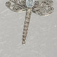 Pendant, Sterling Silver Dragonfly With Aquamarine Accent