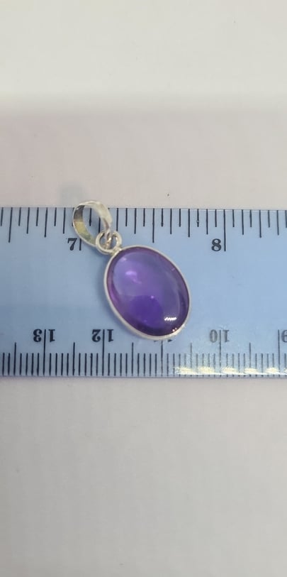 Gemstone Pendant, Filagree Amethyst and Sterling Silver