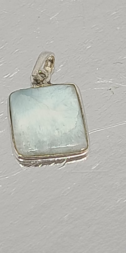 Pendant, Sterling Silver and Amazonite