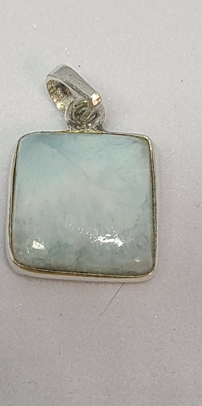 Pendant, Sterling Silver and Amazonite