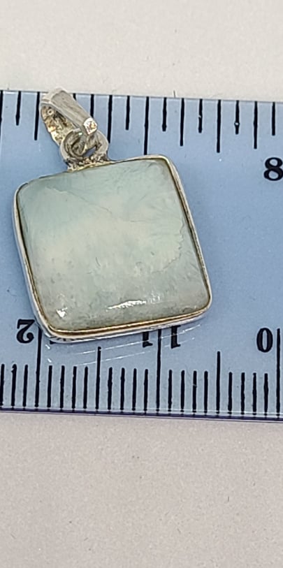 Pendant, Sterling Silver and Amazonite