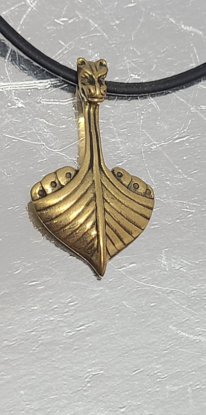Pendant, Bronze, Viking Ship Prow