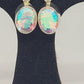 Earrings, Sterling Silver and Aura Quartz