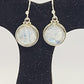 Earrings, Sterling Silver and Moonstone