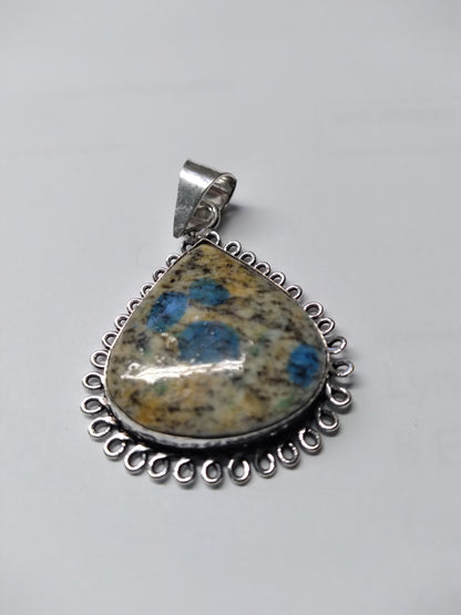 Pendant, Sterling Silver, K2 Stone, Teardrop