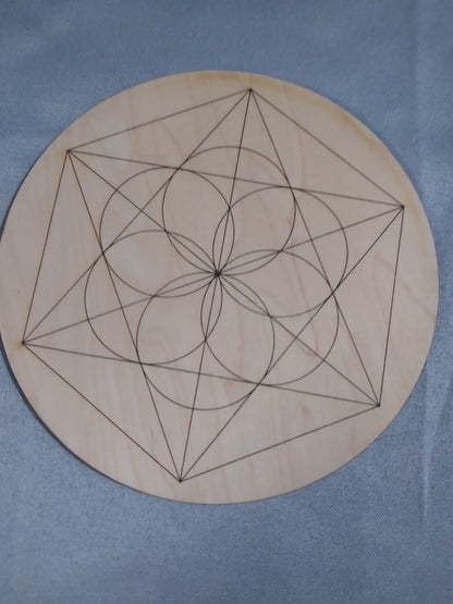 Crystal Grid, 6 inch Diameter ( Aka Crystal Intention Board)