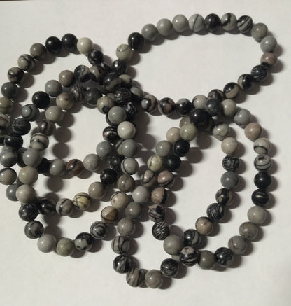 Gemstone Bracelets in 8mm round beads