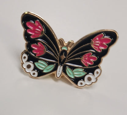 Pin - Butterfly, Flower