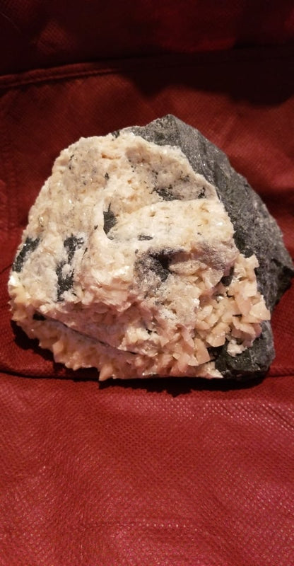 Specimen, unique Pink Calcite on Dolomite, Pennsylvania Found