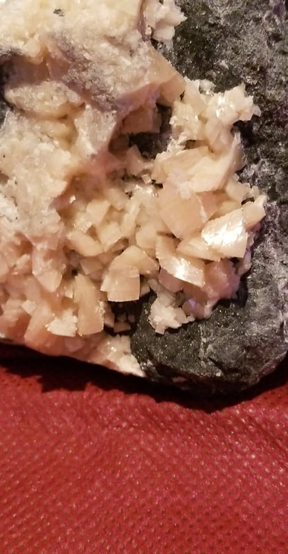 Specimen, unique Pink Calcite on Dolomite, Pennsylvania Found