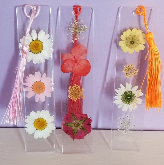 Bookmark, Flower Resin 5.5 inch