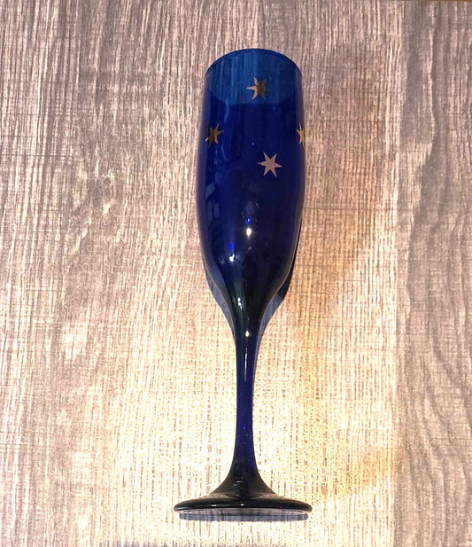 Chalice, Glass Cobalt Blue Starry Night