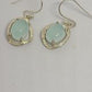 Earrings, Sterling Silver and Chalcedony
