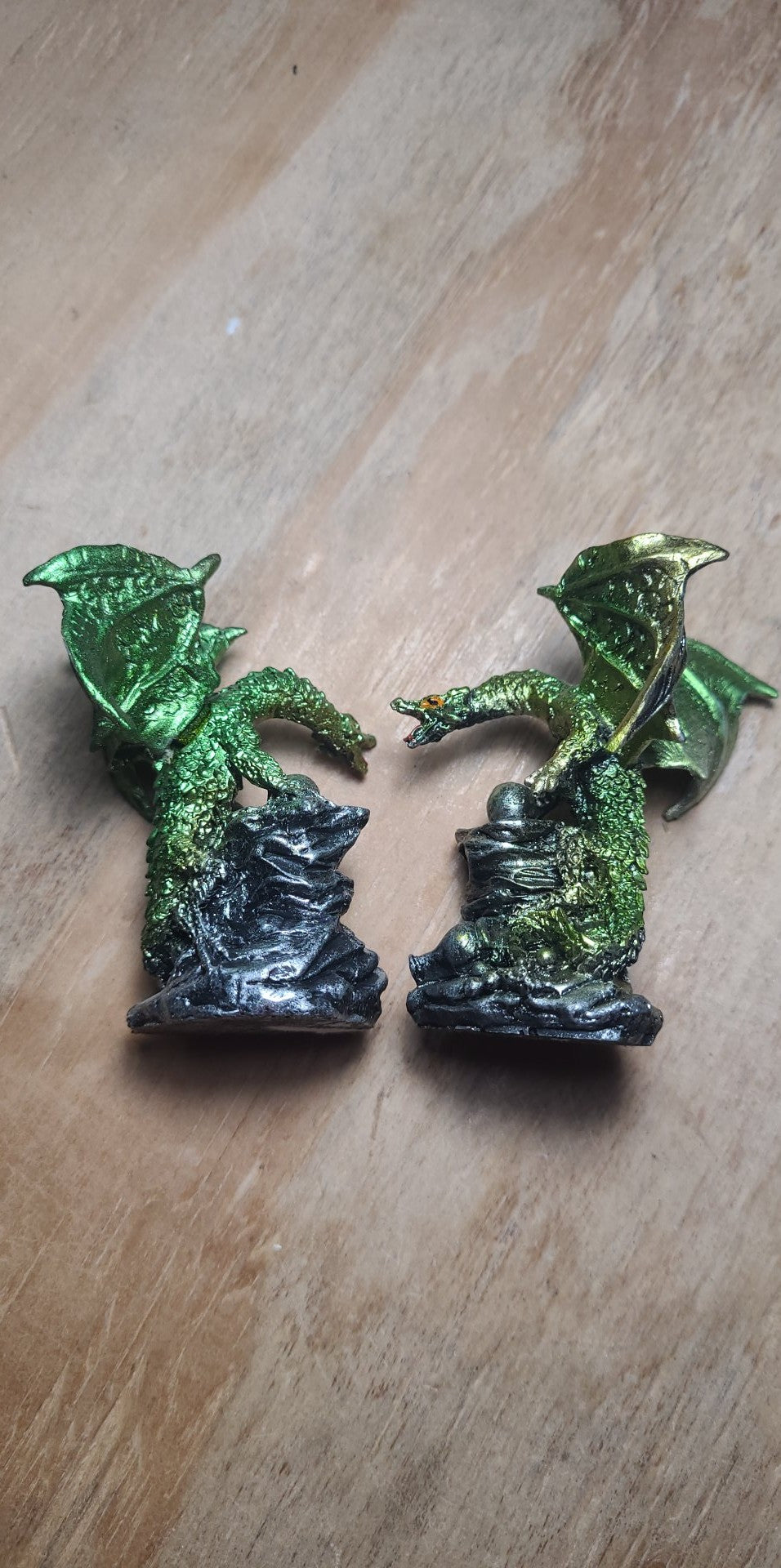 Dragon Figure, Green Dragon on Craig with Orb