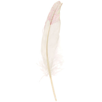 Smudging Feather, Goose White iridescent