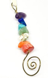 Charkra Pendant with Gemstone Chips