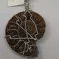 Gemstone Pendant, Ammonite Hand Wrapped in Copper
