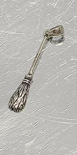 Sterling silver pendant, Broom 33mm