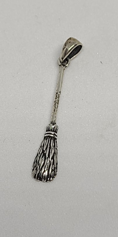 Sterling silver pendant, Broom 33mm