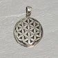 Sterling silver pendant, Flower of Life 20mm