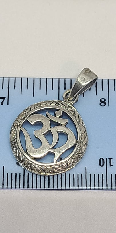 Sterling silver pendant, om 24mm