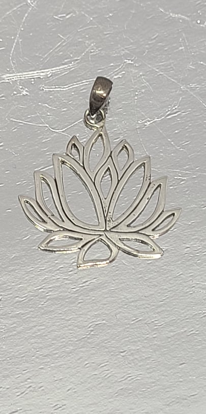 Sterling silver pendant, Lotus