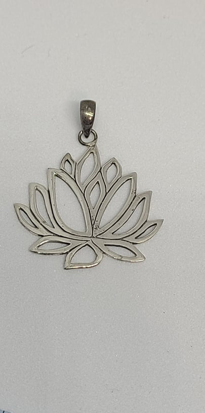 Sterling silver pendant, Lotus