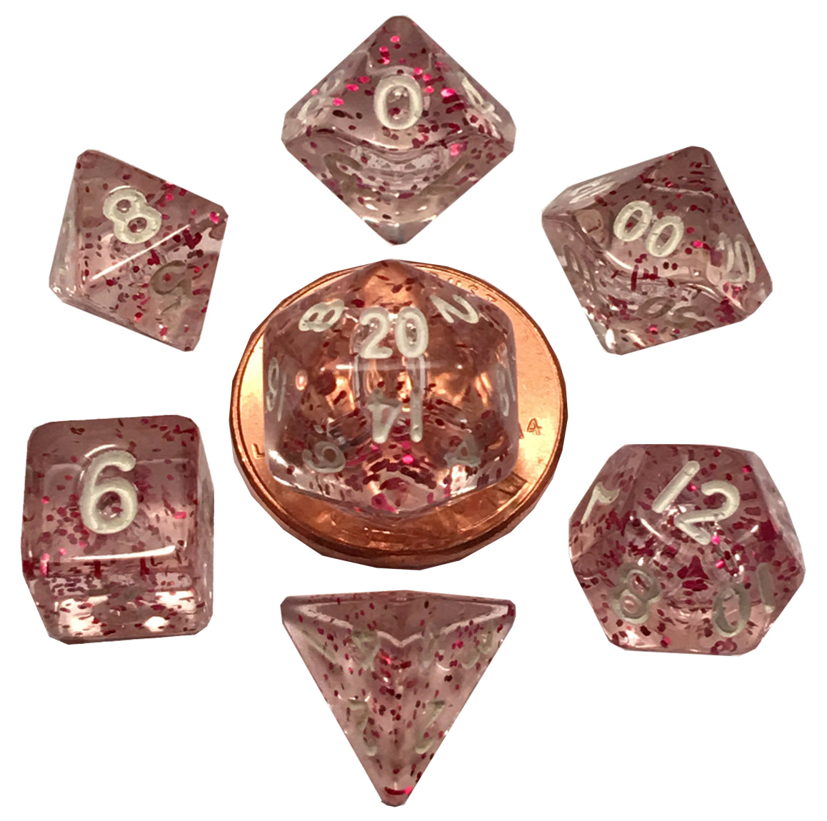 MDG  7 MINI POLYHEDRAL DICE SETS