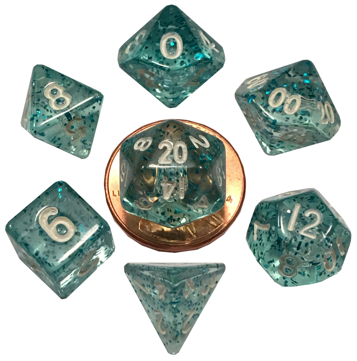 MDG  7 MINI POLYHEDRAL DICE SETS