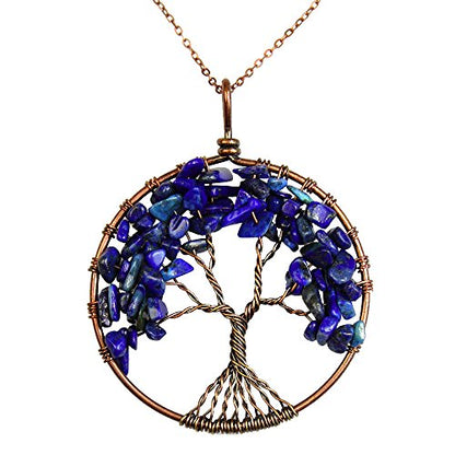 Gemstone Pendant, Tree of life Gemstone Chip (Small)