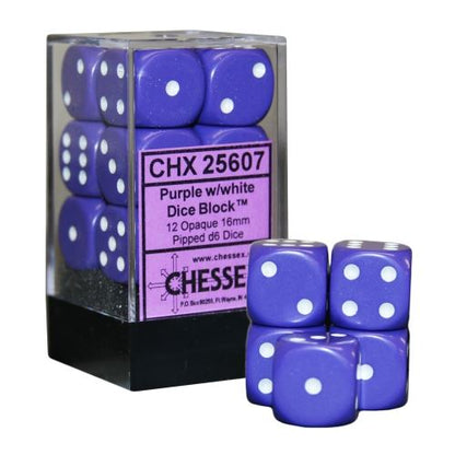 Chessex Dice  - 16mm D6 dice Blocks (12 dice)