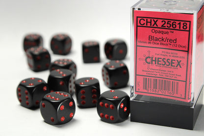 Chessex Dice  - 16mm D6 dice Blocks (12 dice)