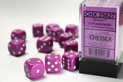 Chessex Dice  - 16mm D6 dice Blocks (12 dice)