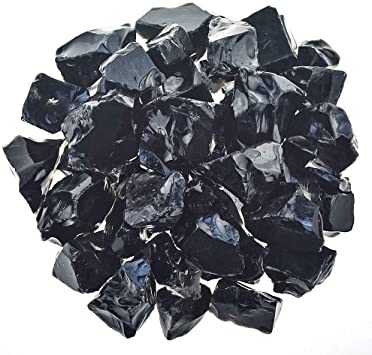 Rough, Obsidian, black