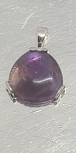 Gemstone Pendant, Amethyst with Sterling Silver