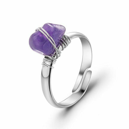 Ring, Wrapped Gemstone Nugget