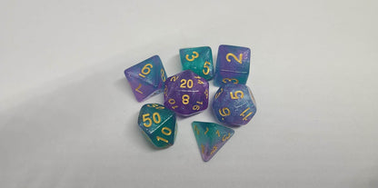 Dice Sets - Sparkle Mania - full set of 7 dice