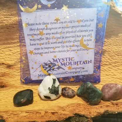 Crystal intention Pouch, Zodiac, Aquarius