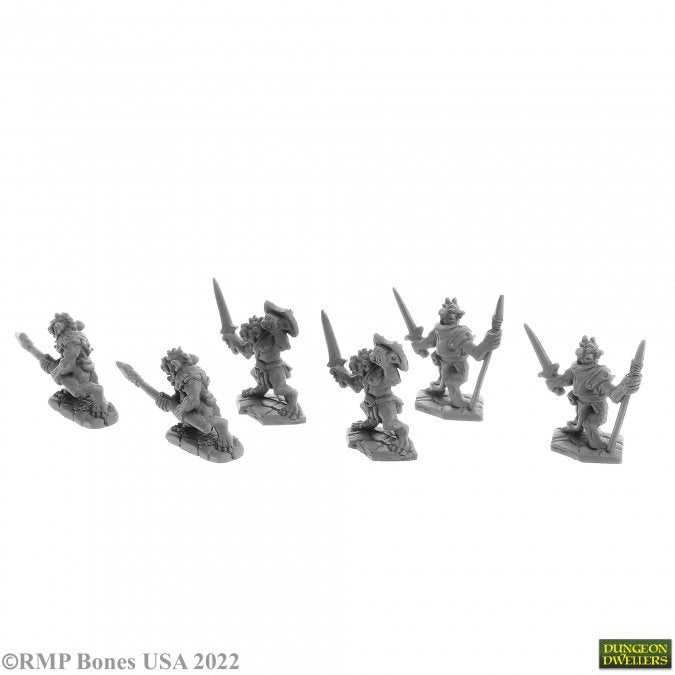 Reaper Miniatures Bones USA: Dungeon Dwellers - Bloodscale Kobolds (6)