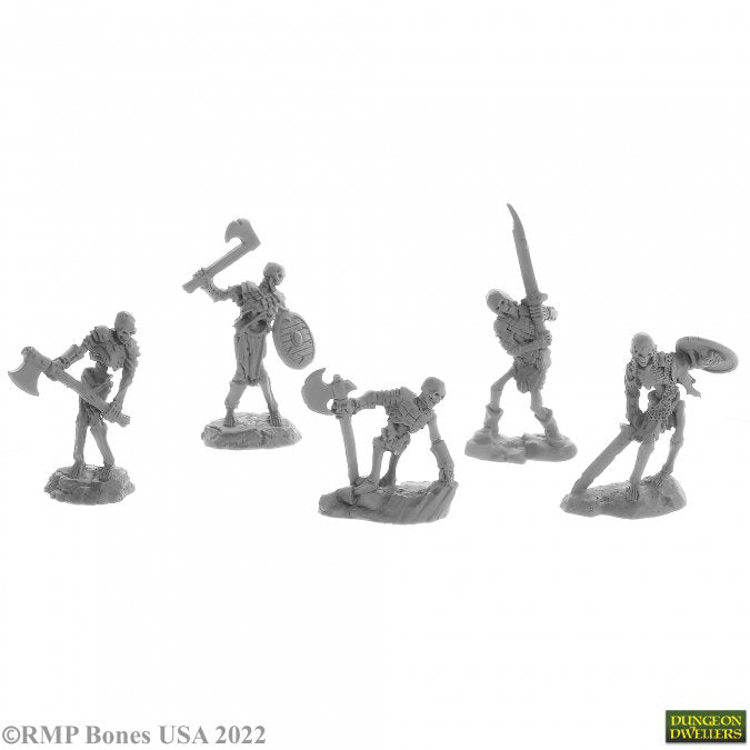 Reaper Miniatures Bones USA: Dungeon Dwellers - BOG SKELETONS (5)