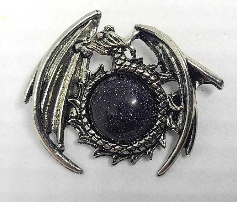 Necklace, Dragon surrounding a Gemstone