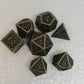 Dice Sets, Solid Metal Polyhedron 7 Piece Set