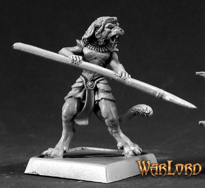 Reaper Miniatures Warlord Metal - CHOSEN OF SEKHMET CATFOLK BARBARIAN