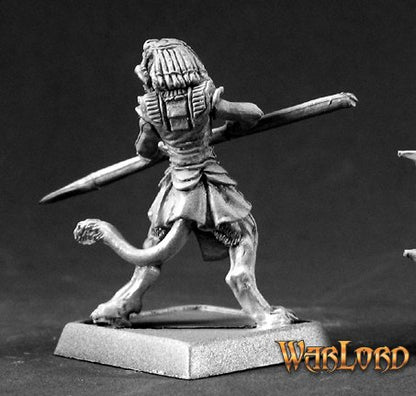 Reaper Miniatures Warlord Metal - CHOSEN OF SEKHMET CATFOLK BARBARIAN